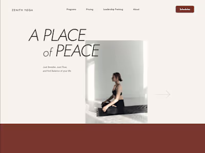 [Portfolio] Zenith Yoga