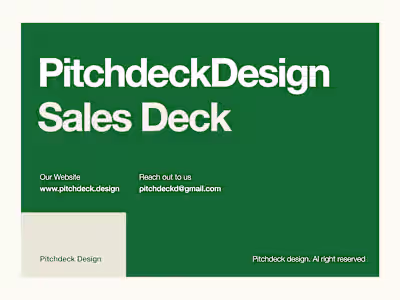 PitchdeckDesign Sales Deck 