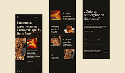 Sabrosura - Landing page