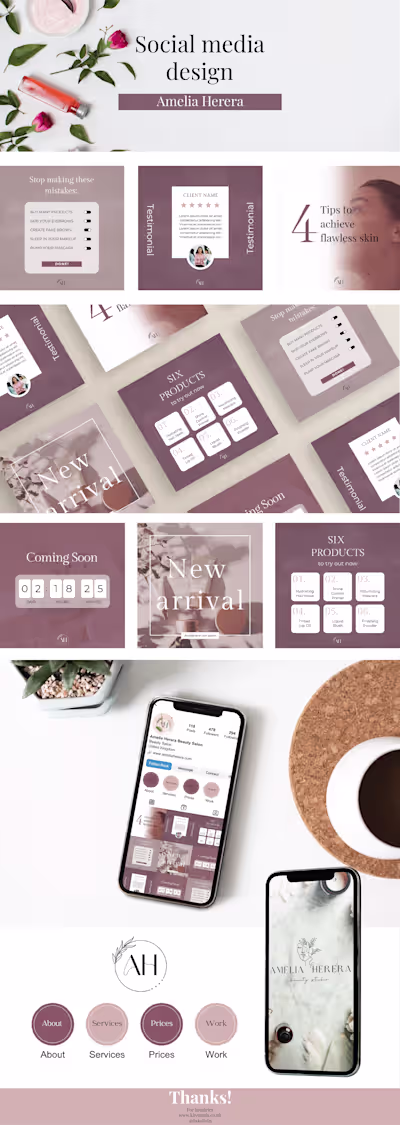 Amelia Herera social media design