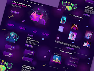 Virtual Reality Web page design 