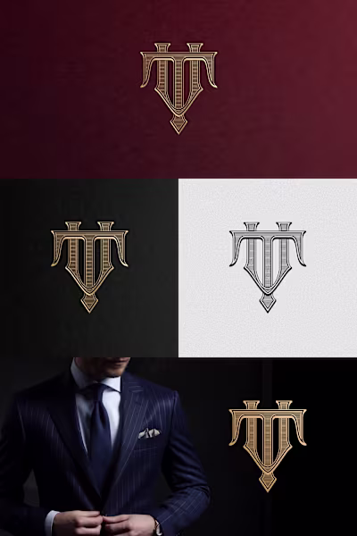 Luxury Wedding Fashionable Initial Logo :: Behance