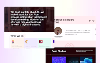 “A few of my favorite sections from the Madison website I de...