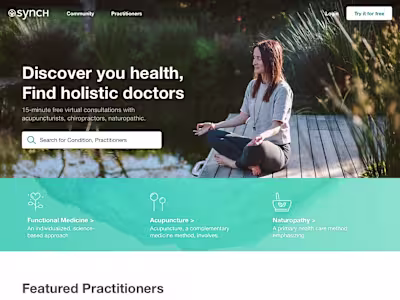 Synch Health Landing