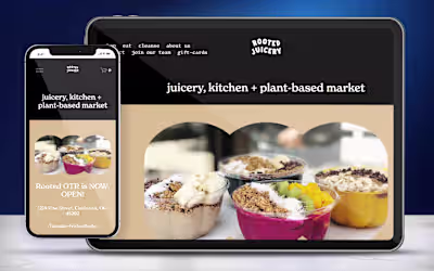 Rooted Juicery - Squarespace Design