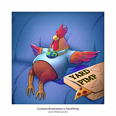 Custom Chicken Character Illustration