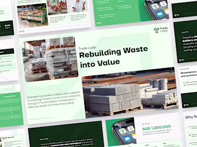 Trade Loop Pitch Deck Design