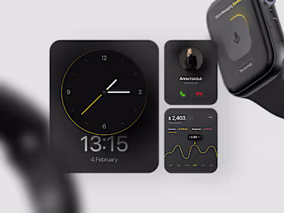 Apple Watch Minimalist UI Design Exploration