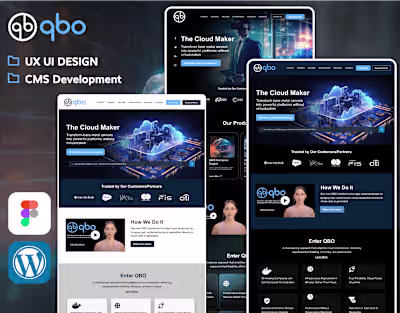 Cloud Computing Website UI/UX Design & CMS Development