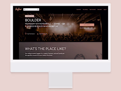 Sofar Sounds re-design