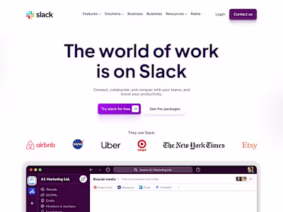 Slack Landing Page Redesign (Concept Project)