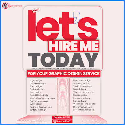 Let s Hire me today on Behance