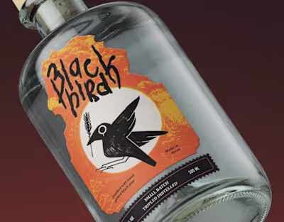 Black Bird Gin Branding