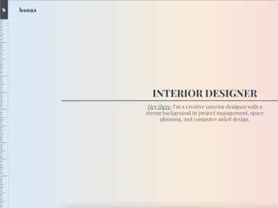 Interior designer portfolio