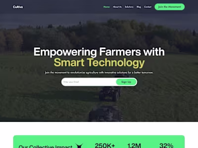 Agricultural Landing Page