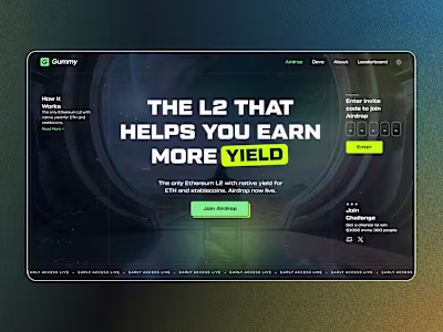 Gummy L2 Web 3 Landing Page