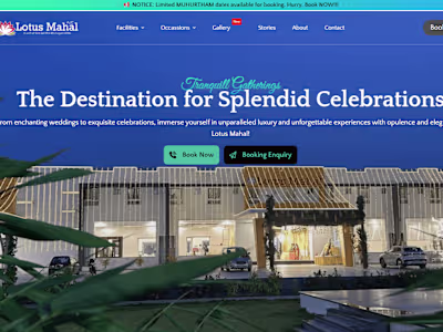 Website for an Event Venue