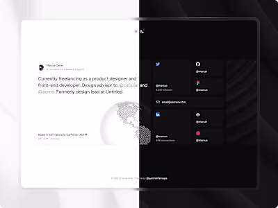 Horizontal · Portfolio Template for Framer