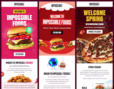 Impossible Foods | Email Designs