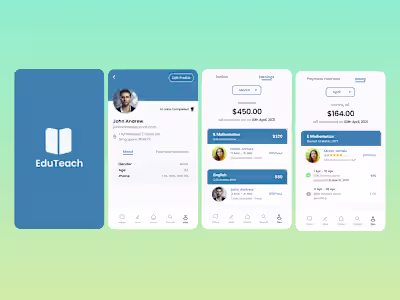 UI Design for EduTeach Mobile App