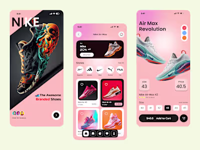 Nike Air Max – Modern Shoe Shopping App UI