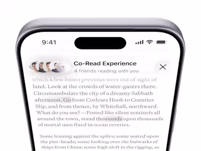 Designed a co-reading experience that