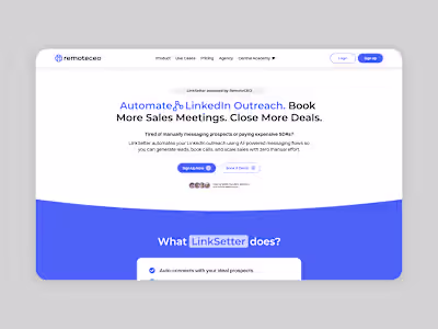 Automated LinkedIn Outreach & Unlimited Cold Email Website