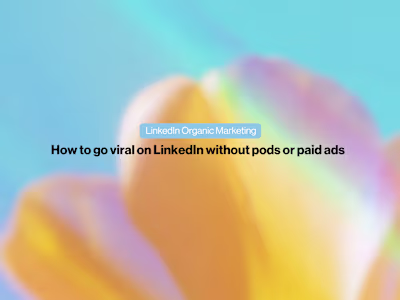 LinkedIn Organic Marketing for Tech Founder & Investor
