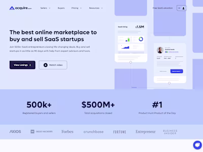 Acquire.com - Marketplace for selling & buying Startups