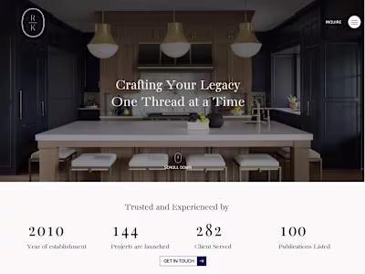 Interior Designer Website Redesign