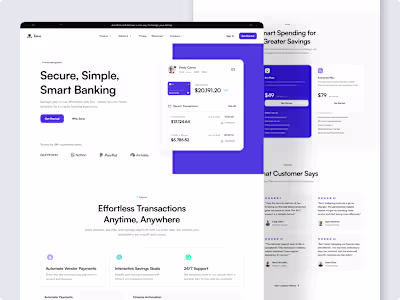 Zeno - Fintech Landing Page | UI/UX Design
