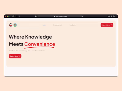 BUESA E-library Landing Page