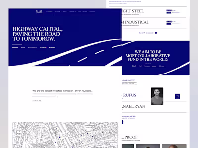 Highway Capital - VC Firm (Landing Page)