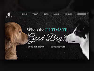 Site for a pet eCommerce website