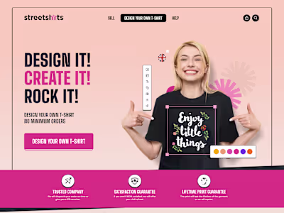 Streetshirts Website Design