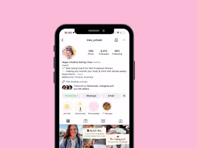 Instagram Account Growth | Ines Schubi (Personal Brand)