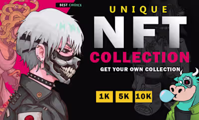 I will create unique nft art or generate 1k,5k, 10k nft 