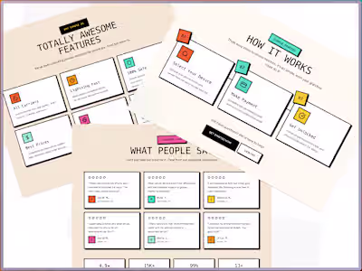 Feature Section & Testimonial UI – AI Product Design