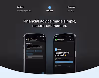 Fintech Chat Widget for Investment & Advisory Services