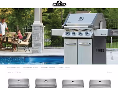 Outdoor Kitchen Ecommerce Site