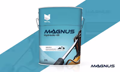 Magnus Metal Oil Label