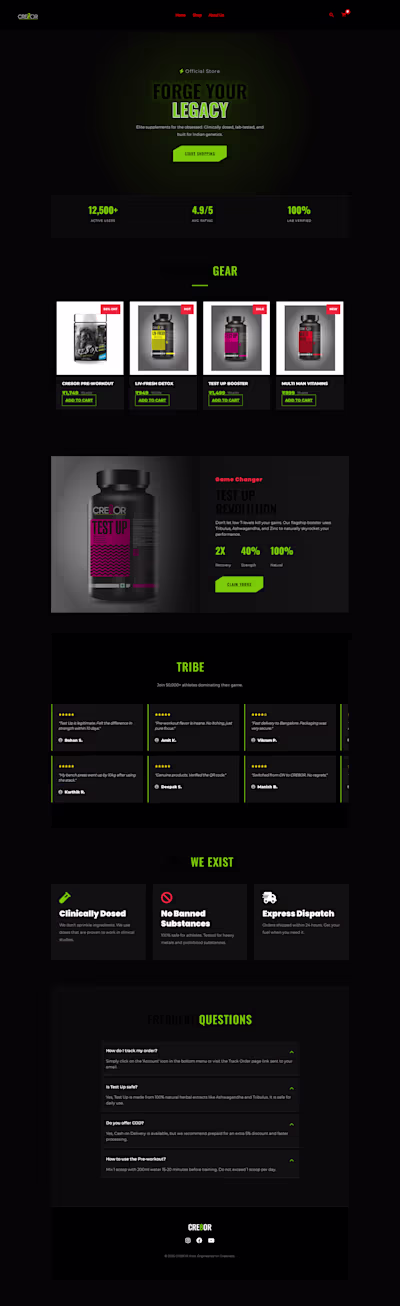 Website Development - Cre8or, Healthhawk, Dentists, Real est...