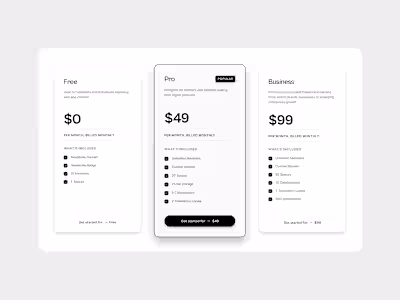The cleanest pricing section I've ever designed.