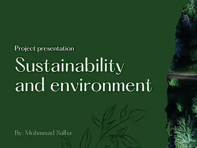 Environmental sustainability 