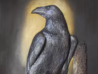 The Black Prophet — Symbolic Painting & Poetic Concept