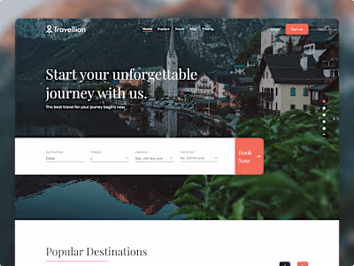 Travellian - Travel Agency Website | UX/UI Design