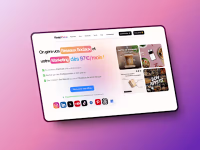 KeepFlow : Landing Page Design & Framer Development
