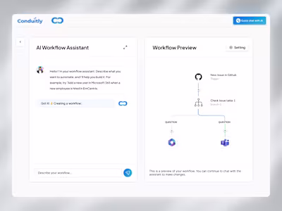 AI Workflow Builder – Automation UI Design