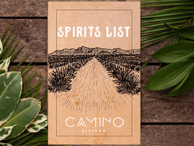 Ali Berry - Spirits Menu Design