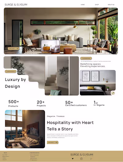 Luxury Landing Page Redesign for Surge & ELYSUIM